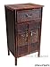 Bamboo Palm Drawer Doors Tall Cabinet Storage Table