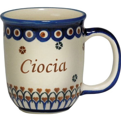 New Polish Pottery 12oz Mug - CIOCIA, AUNT