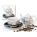 Tasse K�nnchen Teeset TEA FOR ONE Set Porzellan bemalt
