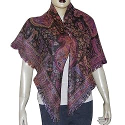 Wool Scarfs Square Winter Fashion 44 x 44 inches (sjmwr090)