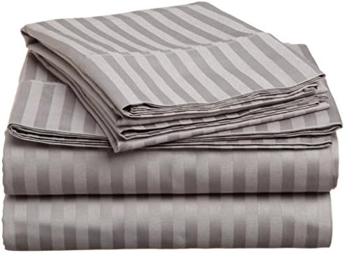 #1 Sheet Set on Amazon - 100% Microfiber Luxury Bedding Collections - HIGHEST QUALITY Fitted and Flat Bed Sheets - Pillowcases - Deep Fitted Pockets - Wrinkle - Fade - Stain Resistant - Great For Bedroom - Vacation Home - Guest Room - RV and Children's Room - Super Soft Silky and Hypoallergenic!, LIFETIME MONEY BACK GUARANTEE (Queen, GREY)