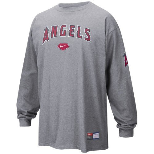 Nike Los Angeles Angels of Anaheim Ash MLB Practice Long Sleeve T-shirt