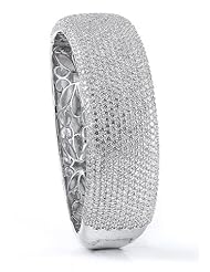 Sterling Silver & Cz Bangle