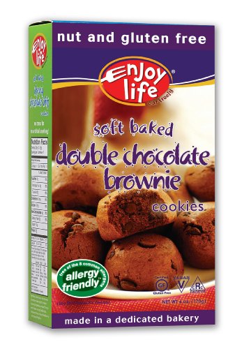Enjoy Life Double Chocolate Brownie Soft Baked Cookies, Gluten, Dairy & Nut Free,  6-Ounce Boxes (Pack of 6)