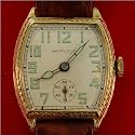 Vintage/Antique watch: Men's Hamilton 14K Gold Art Deco Watch Very RARE, 1930's