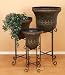Versatile Antique Designed Metal Planter Set of 3 in Oxidize Finish