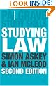 Studying Law (Palgrave Study Skills)