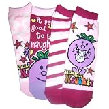 Mr. Men Little Miss - Apparel - Little Miss Naughty 4 Pack Shortie Socks