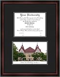 Southwest Texas State University Diplomate Diploma Frame & Lithograph