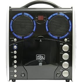 Singing Machine SML-383 Portable CDG Player Karaoke Machine, Black