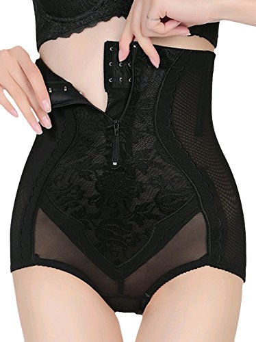 Viqiv Women's Shapewear Brief Seamless Hi-Waist Firm Control Panty , US10-12(Tag with 3XL), Black