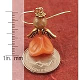Angels of Calmness Goldplated Surgical Steel Earrings Color: Autumn Jasper