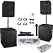 3200W PA Anlage Boxen Subwoofer Endstufe Mixer DJ-497