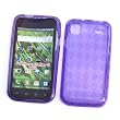 Samsung Vibrant T959 Galaxy S (T-Mobile) Crystal Silicone Skin Case "Transparent Purple Check Pattern"