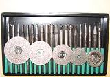 25pc DIAMOND BURR + CUTOFF WHEEL set - Ceramics, Tile & Glass