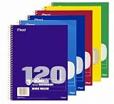 Mead® Spiral® 3 Subject Notebook - Wide Ruled, 1 Notebook, Color May Vary, Asst. Colors (05746) - visli.com hot deals