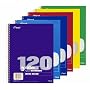 Mead Spiral 3-Subject Wide-Ruled Notebook, 1 Notebook, Color May Vary, Assorted Colors (05746)