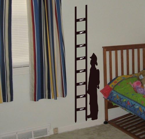 Fireman Growth Chart wall decal