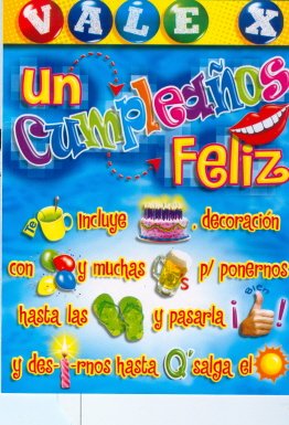 Vale X un Cumpleanos Feliz