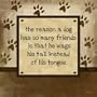 Dog Wags Tail Art Poster Print by Jennifer Pugh, 12x12