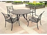 IMAGE OF Cast Aluminum Round Table Patio Set
