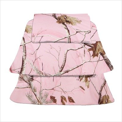 AP Pink - Realtree Pink Camo Bed Sheets Set - Twin