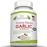 Odorless Garlic And Parsley Supplement Pills. High Potency Garlic Pills. Pure Garlic Allium Sativum. Garlic Pills For Blood Pressure, Cholesterol, Heart, and Immune System Health Support. Garlic Pills With No Garlic Breath For Garlic Lovers!