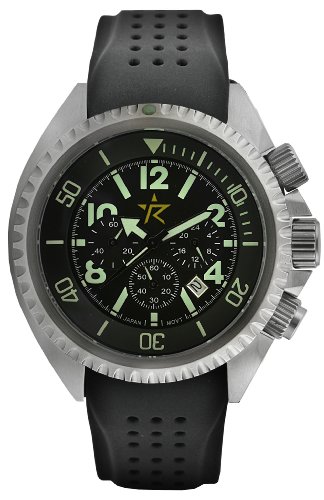 Rogue Warrior Avenger Silver Silicone Rubber Band 200M Chronograph Watch