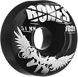 Bones Wheels 100s Standard Skateboard Wheel Set (51mm x 32mm/100A, Black)