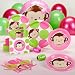 Pink Mod Monkey Baby Shower Standard Party Pack for 8 Party Supplies