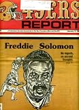 San Francisco 49ers Report January 12 1986 Freddie Solomon Cover, Bill Ring Centerfold Poster, Alumni Profile - Kermit Alexander, Bruce Collins, Freddie Solomon Retiring