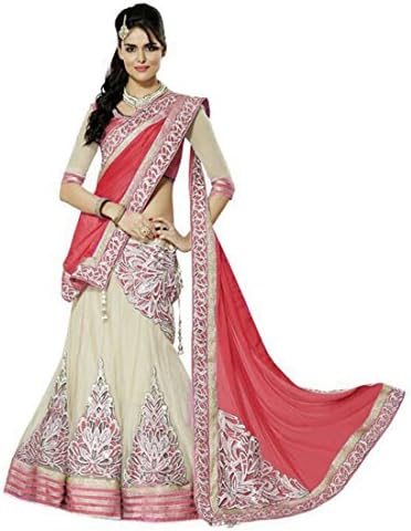 Fab Ikshvaku Red Net And Georgette Party And Wedding Lehenga