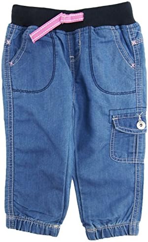 Paris Blues Little Girls' Navy Adjustable 3/4 Length Cargo Capris Short, Navy, 5/6