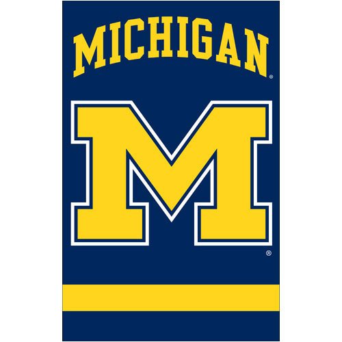 Michigan Wolverines NCAA Applique Banner Flag (44x28) M