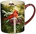 LANG - 14 oz. Ceramic Coffee Mug - Exclusive Art - Oversized Cups - Heat-Insulated - Microwave - Dishwasher Save (December Dawn Cardinal)