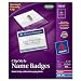 Avery Top Loading Clip Style Name Badges, Soft Plastic, 3 x 4 Inches, White, 100 Holders and 100 Ink Jet/Laser Inserts (74541)