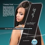 Indi Remi Premium Virgin Hair - Curly Closure - Color 1B Off Black