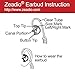 Zeadio Earplug Earmould Earbud for Two-Way Radio Coil Tube Audio Kits, ES-02L (Clear, Large, Pair of 1)