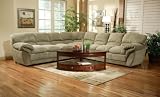 Alpine Sectional Sofa in Soft Sage Microfiber Upholstery