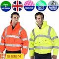 High Visibility Yellow Mens Quality Work Bomber Jacket