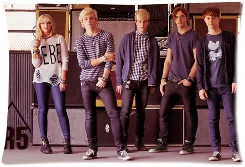 pop rock band R5 Rectangle Pillow Cushion Cases Covers 20x30 (one side)Ross Lynch (of Disney Channel's Austin & Ally), Riker Lynch (of FOX's hit tv-show Glee), Rocky Lynch, Rydel Lynch,Ellington Rat