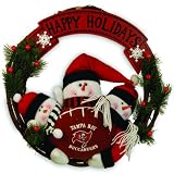20" NFL Tampa Bay Buccaneers "Happy Holidays" Triple Snowmen Christmas Wreath