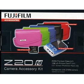 Fujifilm Accessory Kit Comprising Pink Premium Case/1Gb xD Card/Screen Protector 3 Pack For FinePix Z20fd