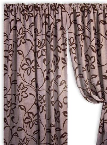 Bonavista Home Kahala Coast Rod Pocket Panel, Brown, 50-Inch by 96-Inch