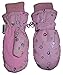 N'Ice Caps Girls Thinsulate and Waterproof Colorful Floral Embroidered Mittens