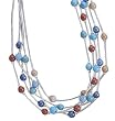 Solid Sterling Silver Green & Blue Turquoise, Picture Jasper, Red Jasper, & Denim Lapis Necklace