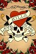 Love Kills Slowly Art Poster Print by Ed Hardy, 24x36 Love Kills Slowly Art Poster Print by Ed Hardy, 24x36