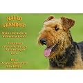 Metall-Warnschild Airedale Terrier