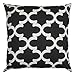 JinStyles Accent Decorative Throw Pillow Cover, Square, Print, Black, 18 x 18, 1 Cover