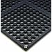 Wearwell Natural Rubber 789 Modular Worksafe Light Conductive ESD Mat, for Static Control , 3' Width x 3' Length x 1/2" Thickness, Black
